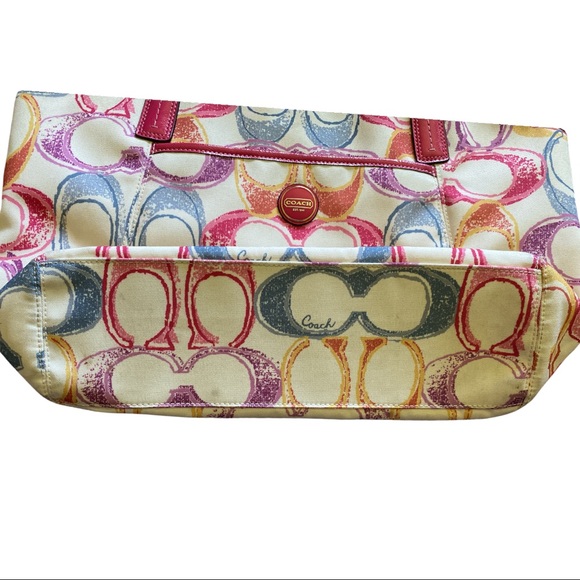 **SOLD**Coach Rainbow Signature Scribble CC Purse - Picture 6 of 6